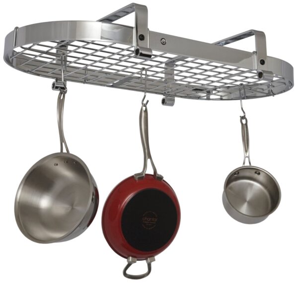 37" Low Ceiling Oval Pot Rack w/ 18 Hooks