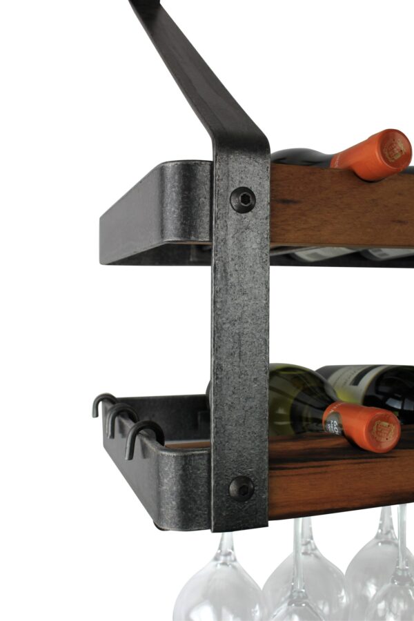 Signature 36" Bookshelf Double Wine Rack w/Tigerwood (16 Bottles) - Enclume Design Products