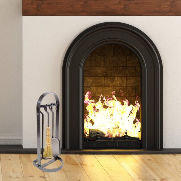 Arch Fireplace Tool Set Hammered Steel - Enclume Design Products