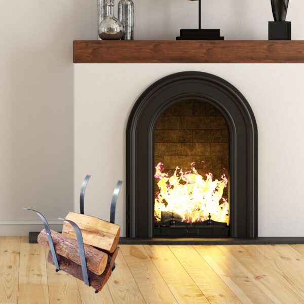 Tulip Fireplace Log Rack Hammered Steel - Enclume Design Products