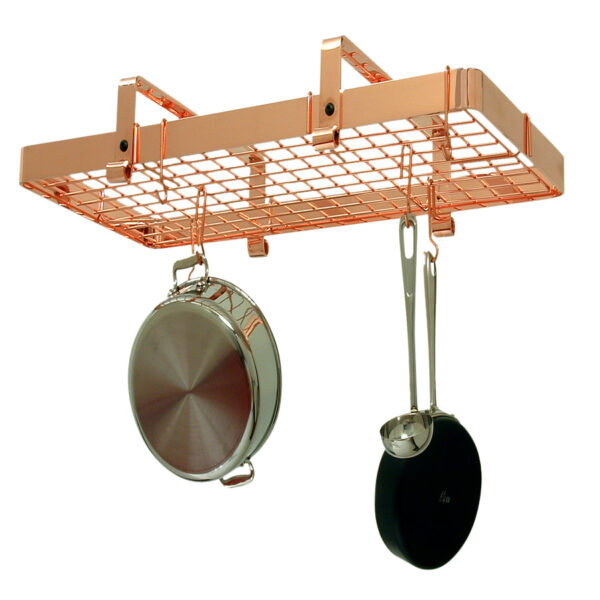 37" Low Ceiling Rectangle Pot Rack w/ 18 Hooks