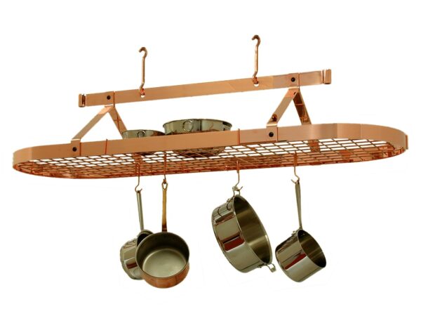 Oval Ceiling Pot Rack w/Hooks