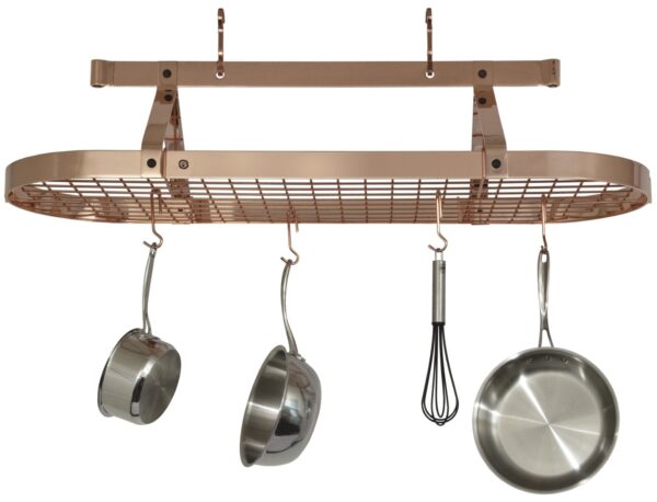 Oval Ceiling Pot Rack w/Hooks