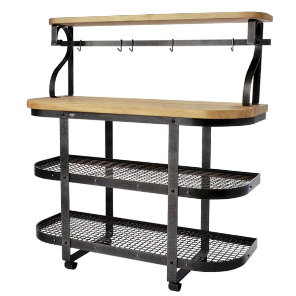 Baker‰۪s SideShelf Hammered Steel w/ Eastern Maple Butcher Block - Enclume Design Products