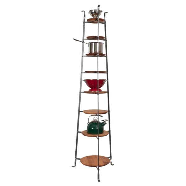 8-Tier Gourmet Cookware Stand w/Alder Shelves