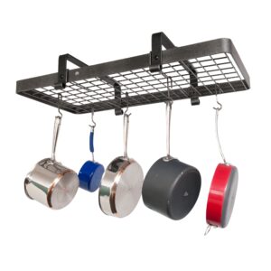 37" Low Ceiling Rectangle Pot Rack w/ 18 Hooks