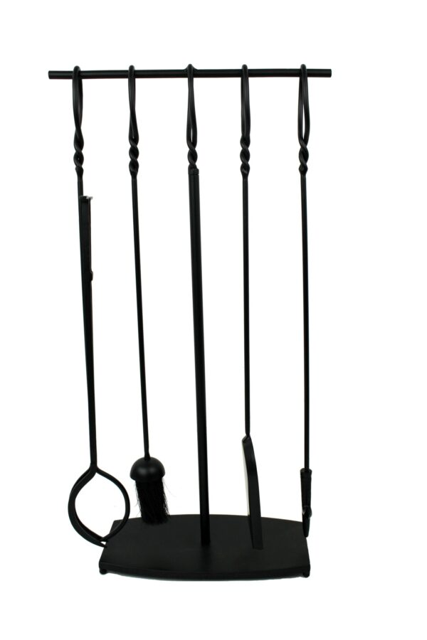 Habitat 4 Pc Twist Top Fireplace Tool Set Black