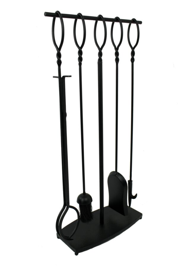 Habitat 4 Pc Twist Top Fireplace Tool Set Black - Enclume Design Products