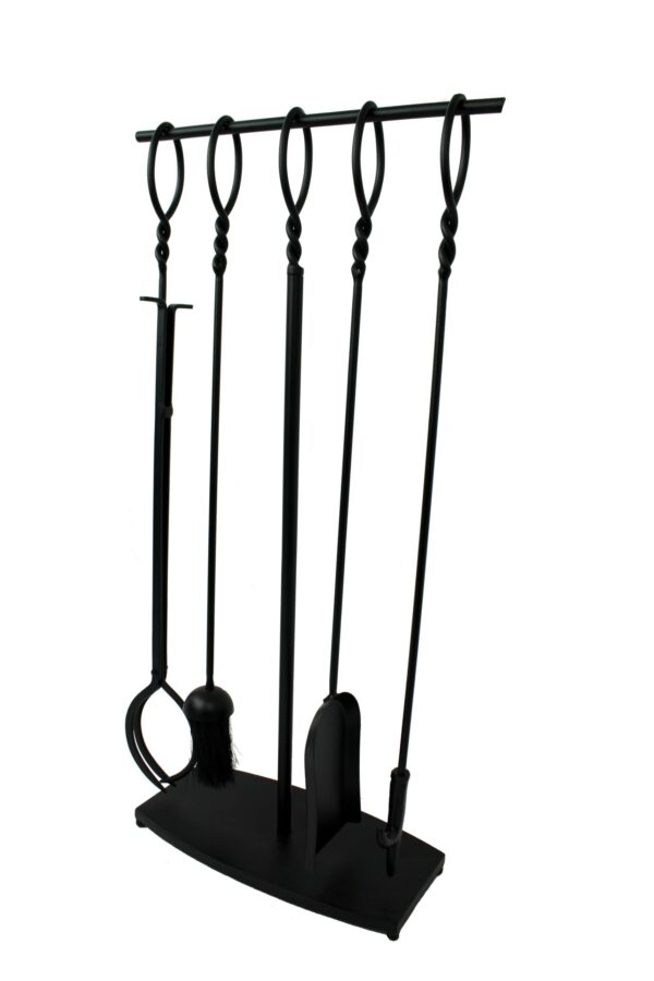 Habitat 4 Pc Twist Top Fireplace Tool Set Black - Enclume Design Products