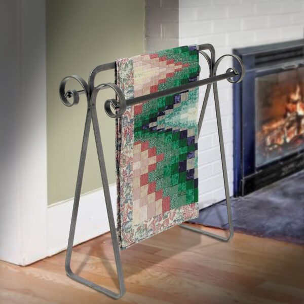 Scroll Quilt Rack Hammered Steel - Enclume Design Products