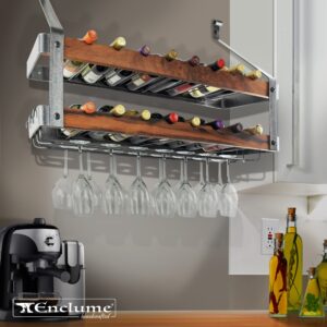 Signature 36" Bookshelf Double Wine Rack w/Tigerwood (16 Bottles)