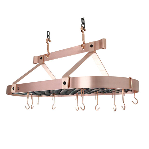 Oval Ceiling Pot Rack w/Hooks