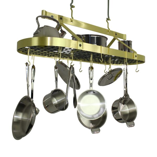 Oval Ceiling Pot Rack w/Hooks