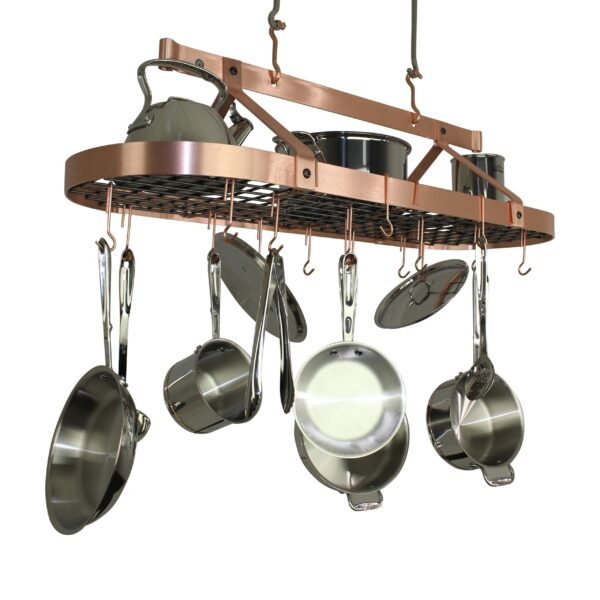 Oval Ceiling Pot Rack w/Hooks