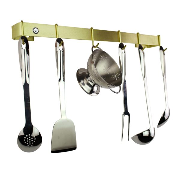 Handcrafted Classic Wall Rack Utensil Bar w 6 Hooks (18", 24", 30" or 36")