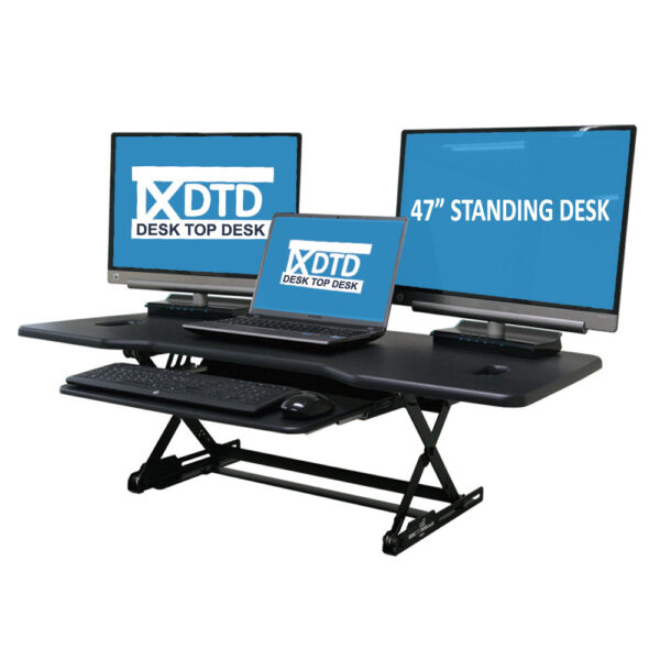 DTD Height Adjustable Standing Desk Converter Large Beech