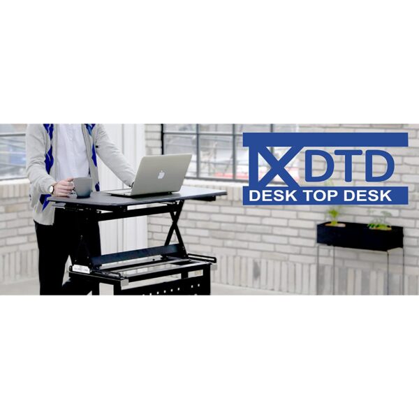 DTD Height Adjustable Standing Desk Converter Large Beech