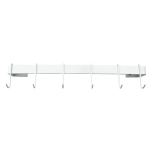 Handcrafted Classic Wall Rack w 6 Hooks - Bronze, Red & White
