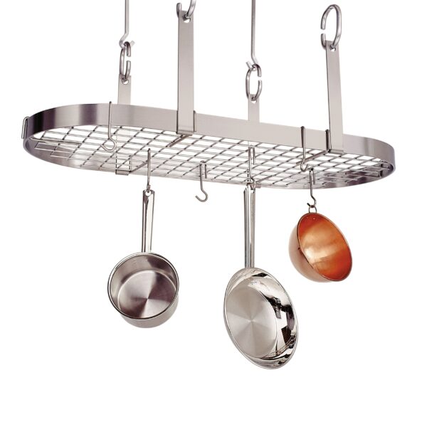 Four Point Oval Ceiling Pot Rack w/ 18 Hooks - Enclume Design Products