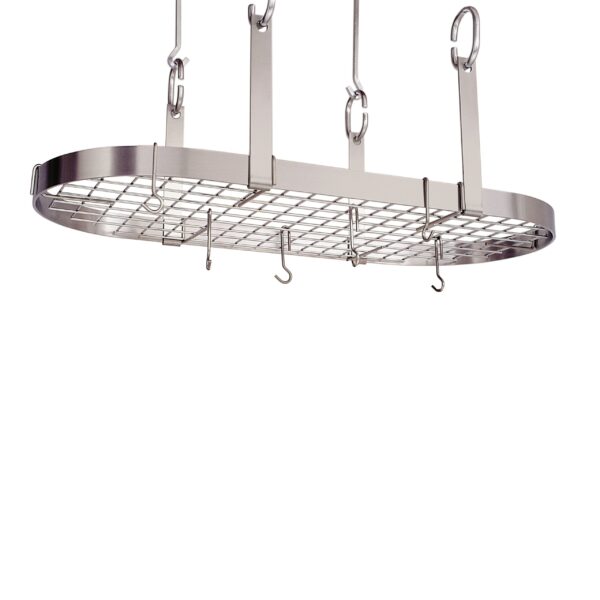 Four Point Oval Ceiling Pot Rack w/ 18 Hooks