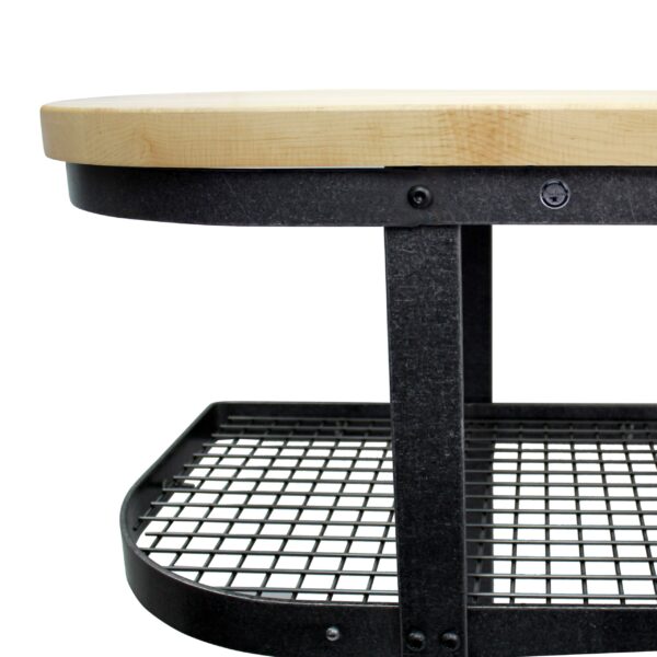 Baker‰۪s SideShelf Base Hammered Steel w Eastern Maple Butcher Block - Enclume Design Products